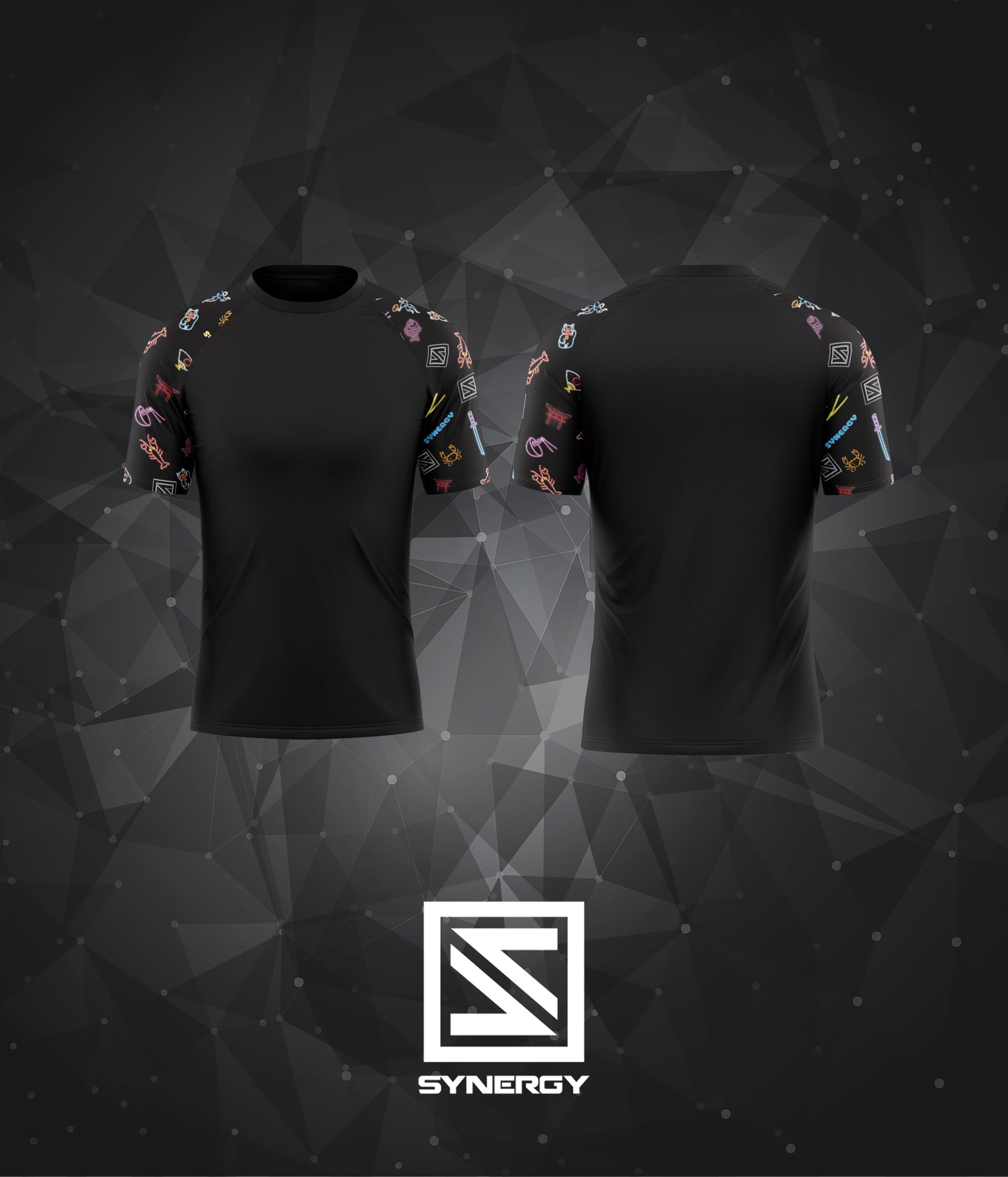 Kids Short Sleeve Rash Guard - Japan Neon