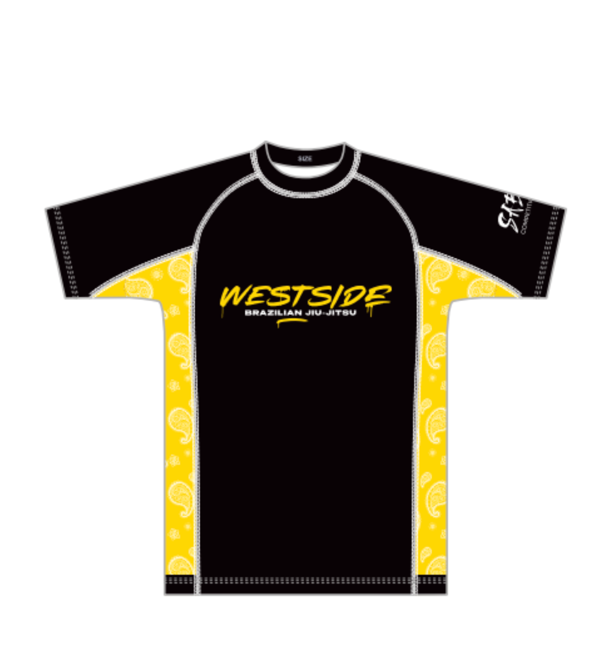 Westside Rash Guard - Yellow Strip