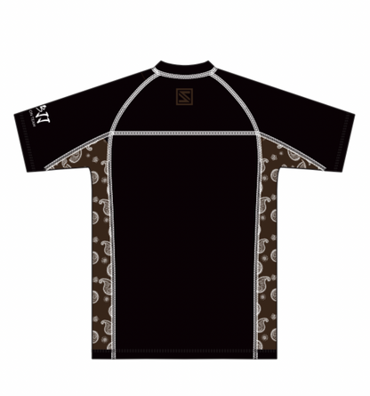 Westside Rash Guard - Brown Strip