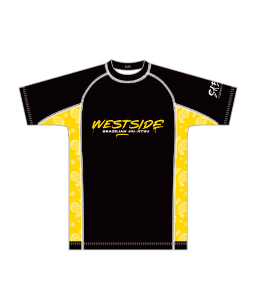 Westside Rash Guard - Yellow Strip