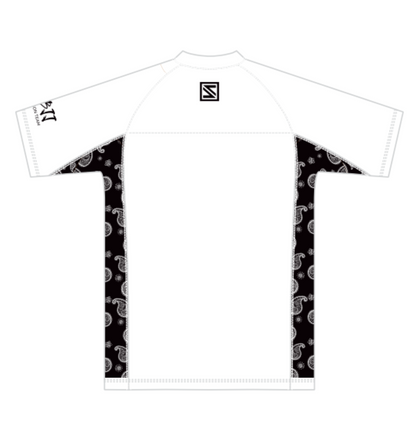 Westside Rash Guard - White with Black Strip