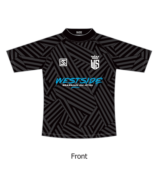 Westside Rash Guard - Black Short Sleeve - Home Strip
