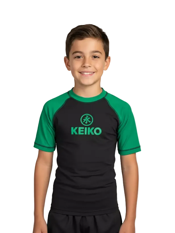 Keiko Ranked Youth Rash Guard - Green
