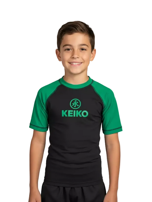 Keiko Ranked Youth Rash Guard - Green