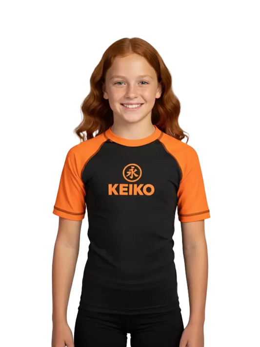 Keiko Ranked Youth Rash Guard - Orange
